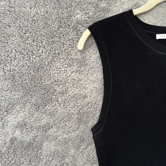 VERONICA BEARD Arago ribbed-knit peplum black top Size M - Picture 6 of 10